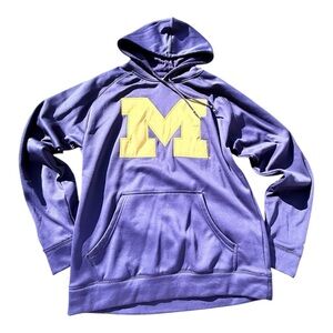 Champion Michigan Wolverines Hoodie Sweatshirt Blue/Gold Mens Medium JIT39
